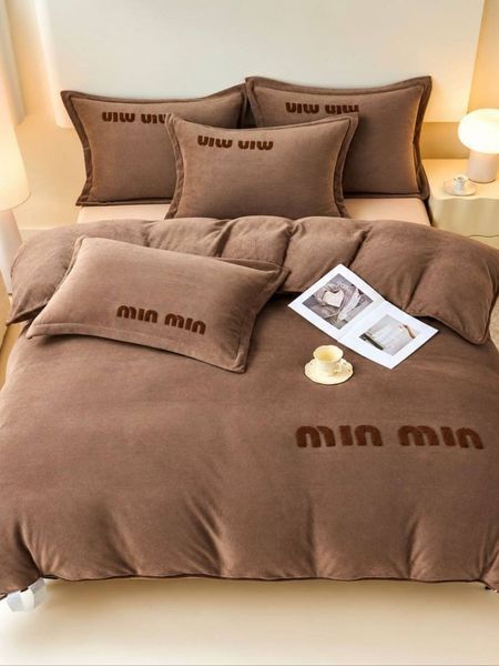 Комплект велюрової постільної білизни &bull; min-min &bull; Бархатний Мокко VELOUR-MINMIN-EURO-VELVET-MOCCA фото