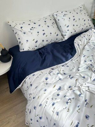 Комплект постельного белья Сатин Premium &bull; 100% хлопок Турция &bull; Дикая фиалка SATIN-DYKA-FIALKA фото