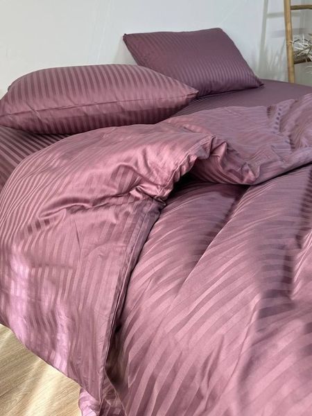 Комплект постільної білизни Страйп-сатин &bull; 100% бавовна &bull; Виноград STRIPE-SATIN-VYNOHRAD фото