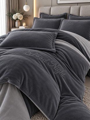 Комплект велюрового постельного белья &bull; Good Night &bull; Дымчатый бархат VELOUR-GOOD-NIGHT-DYMCHATYY-BARKHAT фото
