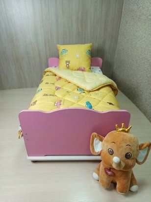 Дитяча ковдра 105&times;135 см та подушка 50&times;50 см &bull; Сонячне містечко MICROFIBER-KIDS-SET-105x135-50x50-SUNNY фото