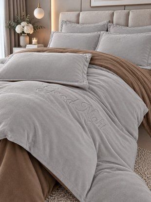 Комплект велюрового постельного белья &bull; Good Night &bull; Сканди Мокко VELOUR-GOOD-NIGHT-SKANDI-MOKKO фото