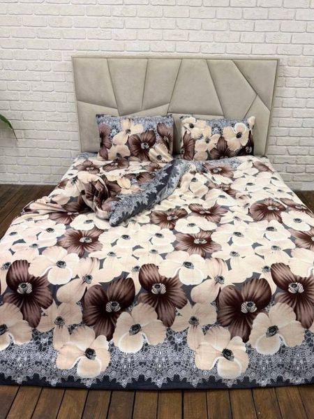 Комплект плюшевого постельного белья, Кофейно-кремовый флер PLUSH-KOFIINO-KREMOVYI-FLER фото