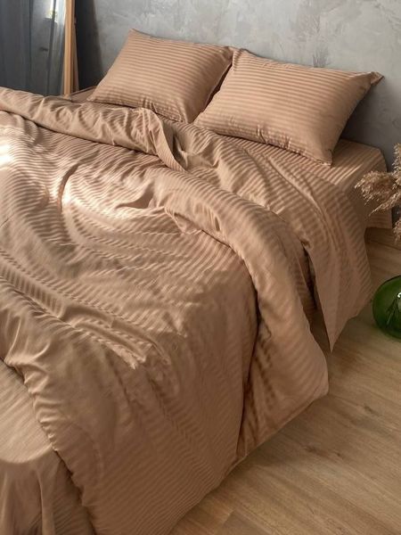 Комплект постельного белья Страйп-сатин &bull; 100% хлопок &bull; Мокко STRIPE-SATIN-MOKKO фото