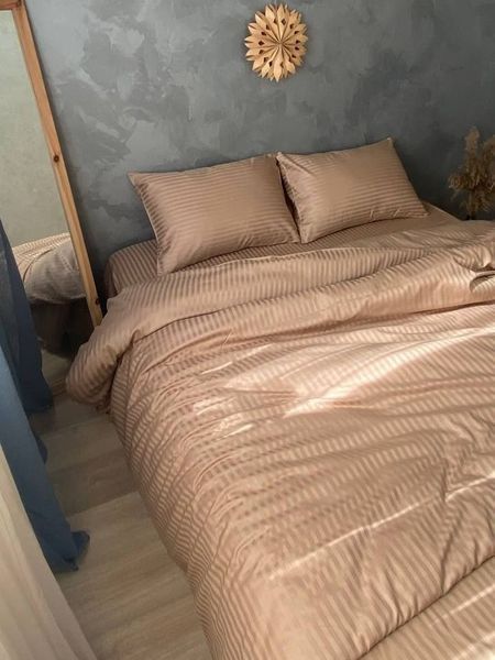 Комплект постельного белья Страйп-сатин &bull; 100% хлопок &bull; Мокко STRIPE-SATIN-MOKKO фото