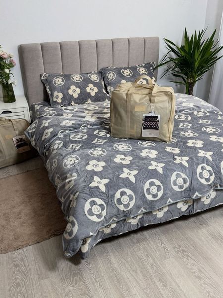 Комплект велюрової постільної білизни &bull; Scandi Monogram VELOUR-SCANDI-MONOGRAM фото