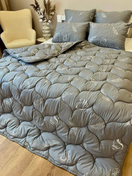 Ковдра всесезонна &laquo;Еко-пух&raquo; &bull; мікрофібра &bull; Сіра BLANKET-ECO-DOWN-MICROFIBER-GRAY фото