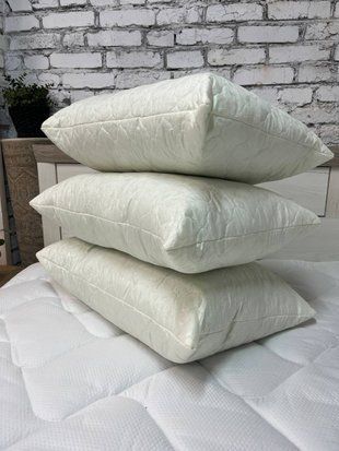 Подушка холофайбер, стеганый тик, полностью обшитая, 100% хлопок PILLOW-HOLOFAIBER-50x70 фото