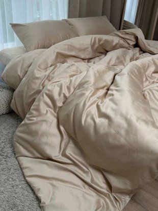 Комплект постельного белья Сатин Premium &bull; 100% хлопок Турция &bull; Песок SATIN-PISOK фото