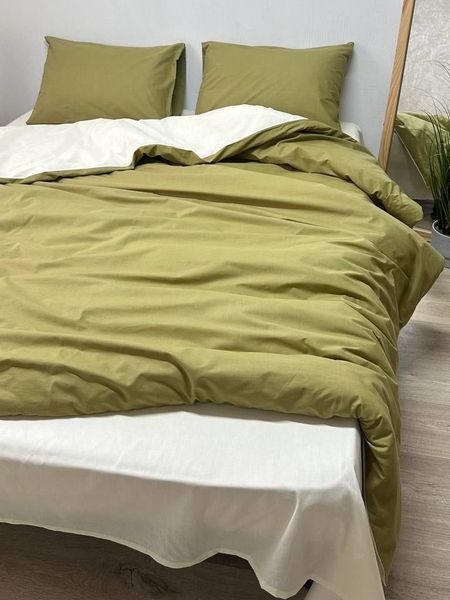 Комплект постельного белья Бязь Gold Lux &bull; 100% хлопок &bull;Оливка + Шампань BYAZ-GOLD-OLIVKA-SHAMPAN фото