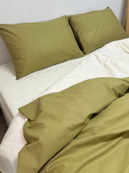 Комплект постельного белья Бязь Gold Lux &bull; 100% хлопок &bull;Оливка + Шампань BYAZ-GOLD-OLIVKA-SHAMPAN фото