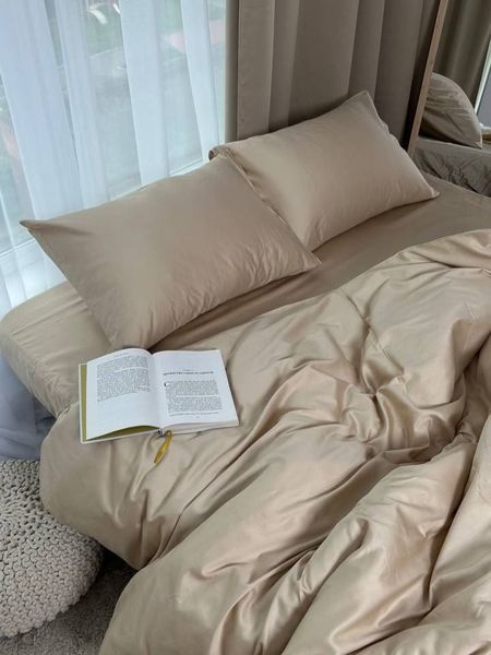 Комплект постільної білизни Сатин Premium &bull; 100% бавовна Туреччина &bull; Пісок SATIN-PISOK фото