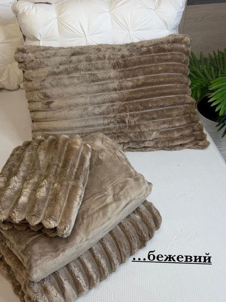 Плюшева постільна білизна &bull; Malloory Home &bull; Шарпей &bull; Бежевий PLUSH-MALLOORY-EURO-SHARPEY-BEIGE фото