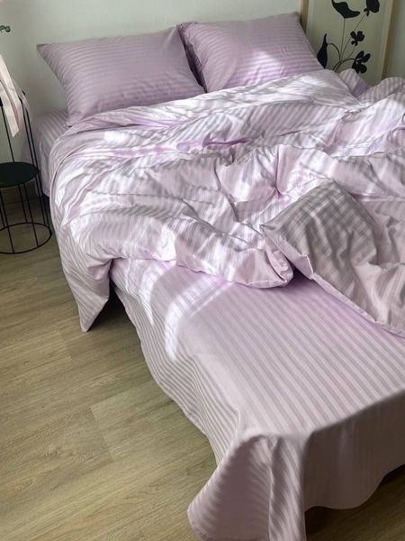 Комплект постельного белья Страйп-сатин &bull; 100% хлопок &bull; Лаванда 2 STRIPE-SATIN-LAVANDA-2 фото