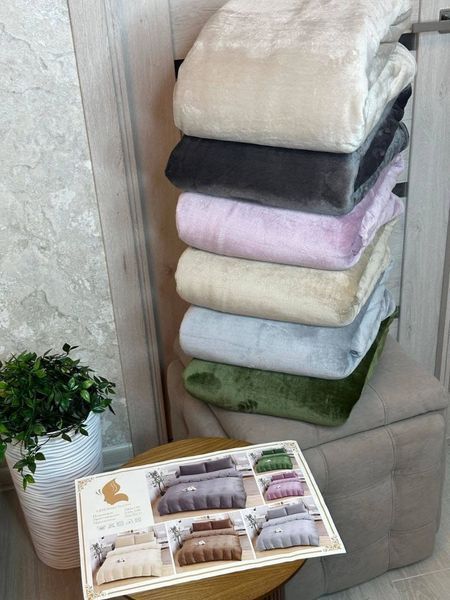 Комплект велюрового постельного белья &bull; L&M House Textiles &bull; Кофейный VELOUR-LM-EURO-COFFEE фото