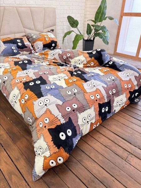 Комплект плюшевого постельного белья, Бархатный мур PLUSH-BARKHATNYI-MUR фото