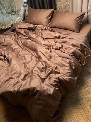 Комплект постельного белья Сатин Premium &bull; 100% хлопок Турция &bull; Мокко SATIN-MOKKO фото